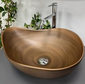 Раковина для ванной VBI Trimonti 51х40 см керамика коричневый VBI-016106
