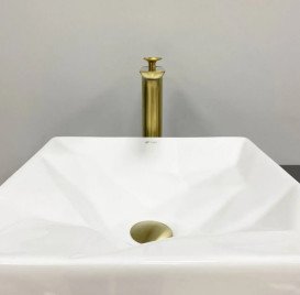 Раковина для ванной VBI Troia 41х40,5 см искусственный камень белый глянцевый VBI-016400