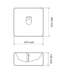 Раковина для ванной VBI Troia 41х40,5 см искусственный камень белый глянцевый VBI-016400