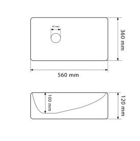 Раковина для ванной VBI Troia M 56х36 см керамика серый матовый VBI-016401