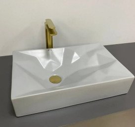 Раковина для ванной VBI Troia M 56х36 см керамика серый матовый VBI-016401