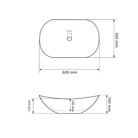 Раковина для ванної кімнати VBI TURIN 60x36 см кераміка золотий глянсовий VBI-011509