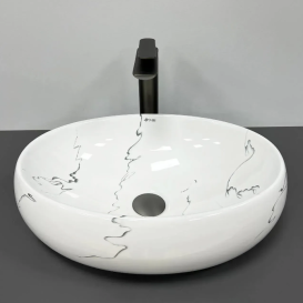 Раковина для ванной VBI VENETO 46,5x32 см керамика мармо глянцевый VBI-012807