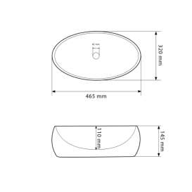 Раковина для ванной VBI VENETO 46,5x32 см керамика мармо глянцевый VBI-012807