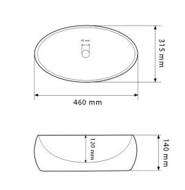 Раковина для ванной VBI Veneto 46х31,5 см керамика Lava matt VBI-012810