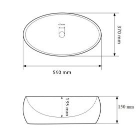 Раковина для ванной VBI Veneto M 59х37 см керамика labradorite VBI-012811
