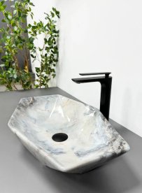 Раковина для ванної кімнати VBI VENEZIA  S 57,5x37 см кераміка граніт глянсовий VBI-012402