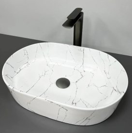 Раковина для ванної кімнати VBI VERONA 50 50x34 см кераміка мармо глянсовий VBI-011313