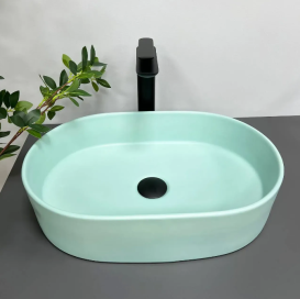 Раковина для ванної кімнати VBI VERONA 50 50x34 см кераміка бірюзовий матовий  VBI-011318