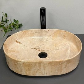 Раковина для ванной VBI Verona 50х37 см керамика travertine glossy VBI-011326