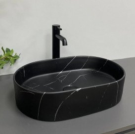 Раковина для ванної VBI Verona 51,5х35 см кераміка Black Marmo Matt VBI-011328