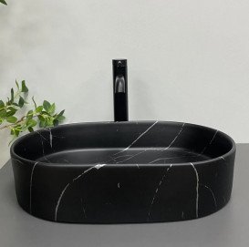 Раковина для ванної VBI Verona 51,5х35 см кераміка Black Marmo Matt VBI-011328