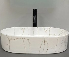 Раковина для ванної VBI Verona 51х35, 5 см кераміка Gold Marmo Glossy VBI-011329