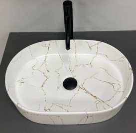 Раковина для ванної VBI Verona 51х35, 5 см кераміка Gold Marmo Glossy VBI-011329