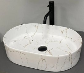 Раковина для ванної VBI Verona 51х35, 5 см кераміка Gold Marmo Glossy VBI-011329