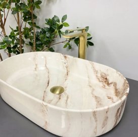 Раковина для ванної кімнати VBI VERONA 60 61x38,5 см кераміка онікс глянсовий  VBI-011322