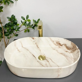 Раковина для ванної кімнати VBI VERONA 60 61x38,5 см кераміка онікс глянсовий  VBI-011322