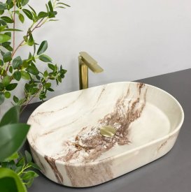 Раковина для ванної кімнати VBI VERONA 60 61x38,5 см кераміка онікс глянсовий  VBI-011322