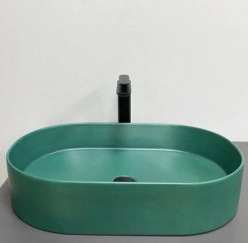 Раковина для ванной VBI Verona 60х38,5 см керамика зеленый матовый VBI-011327