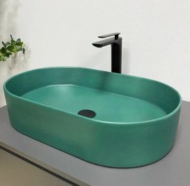 Раковина для ванной VBI Verona 60х38,5 см керамика зеленый матовый VBI-011327