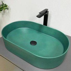 Раковина для ванной VBI Verona 60х38,5 см керамика зеленый матовый VBI-011327