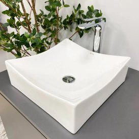 Раковина для ванної кімнати VBI VIAREGGIO 40x40 см кераміка білий VBI-016200