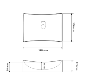 Раковина для ванної кімнати VBI VIAREGGIO 54x35 см кераміка білий VBI-016201