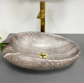 Раковина для ванной VBI VICENZA 49x31 см керамика темный камень матовый VBI-014804