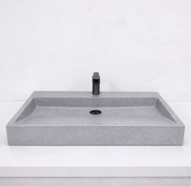 Раковина для ванной VBI Vieste 118,5х49 см искусственный камень серый матовый VBI-016803