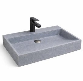 Раковина для ванной VBI Vieste 60х38 см искусственный камень серый матовый VBI-016800