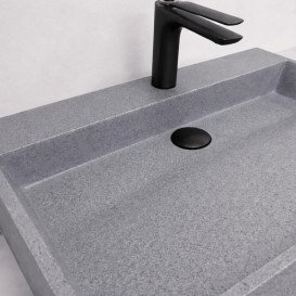 Раковина для ванной VBI Vieste 60х38 см искусственный камень серый матовый VBI-016800