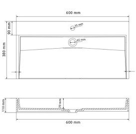Раковина для ванной VBI Vieste 60х38 см искусственный камень серый матовый VBI-016800