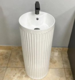 Раковина для ванной VBI Vinici напольная ⌀36 см керамика белый VBI-019015