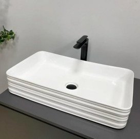 Раковина для ванної VBI Volturino 66,5х37 см кераміка білий VBI-012619