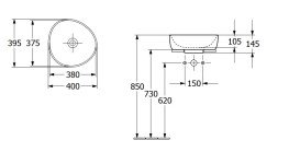 Раковина для ванной Villeroy & Boch Antao 40х39,5 см керамика CeramicPlus альпийский белый 4A7240R1