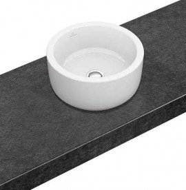 Раковина для ванної кімнати Villeroy & Boch Architectura ⌀40 см санітарна кераміка альпійський білий CeramicPlus 412541R1