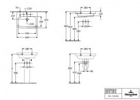 Раковина для ванной Villeroy & Boch Architectura 60х47 см санитарная керамика альпийский белый CeramicPlus 418861R1