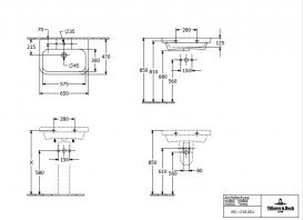 Раковина для ванной Villeroy & Boch Architectura 65х47 см санитарная керамика альпийский белый CeramicPlus 418865R1