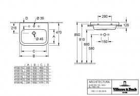 Раковина для ванної кімнати Villeroy & Boch Architectura 60х47 см шліфована санітарна кераміка альпійський білий CeramicPlus 41886GR1