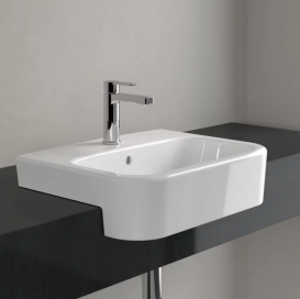 Раковина для ванной Villeroy & Boch Architectura 55х43 см санитарная керамика альпийский белый CeramicPlus 419055R1