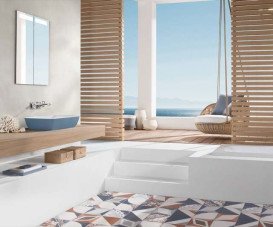 Раковина для ванної кімнати Villeroy & Boch Artis 58х38,5 см без переливу TitanCeram ocean 417258BCW2
