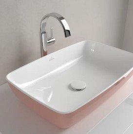 Раковина для ванной Villeroy & Boch Artis 58х38,5 см без перелива TitanCeram powder (пудра) 417258BCT0