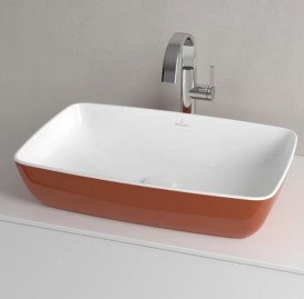 Раковина для ванної Villeroy & Boch Artis 58х38,5 см без переливу TitanCeram rust (іржа) 417258BCW8