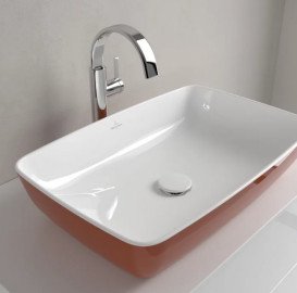 Раковина для ванної Villeroy & Boch Artis 58х38,5 см без переливу TitanCeram rust (іржа) 417258BCW8