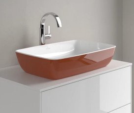 Раковина для ванної Villeroy & Boch Artis 58х38,5 см без переливу TitanCeram rust (іржа) 417258BCW8