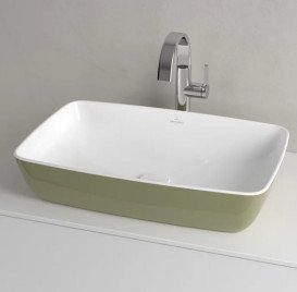 Раковина для ванної Villeroy & Boch Artis 58х38,5 см без переливу TitanCeram sage green (зелена шавлія) 417258BCS8