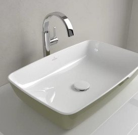 Раковина для ванної Villeroy & Boch Artis 58х38,5 см без переливу TitanCeram sage green (зелена шавлія) 417258BCS8