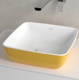 Раковина для ванной Villeroy & Boch Artis 41х41 см без перелива TitanCeram Indian summer (желтый) 417841BCW9