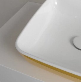 Раковина для ванной Villeroy & Boch Artis 41х41 см без перелива TitanCeram Indian summer (желтый) 417841BCW9