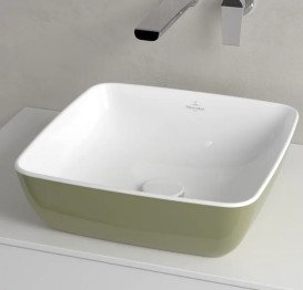 Раковина для ванной Villeroy & Boch Artis 41х41 см без перелива TitanCeram sage green (зеленый шалфей) 417841BCS8